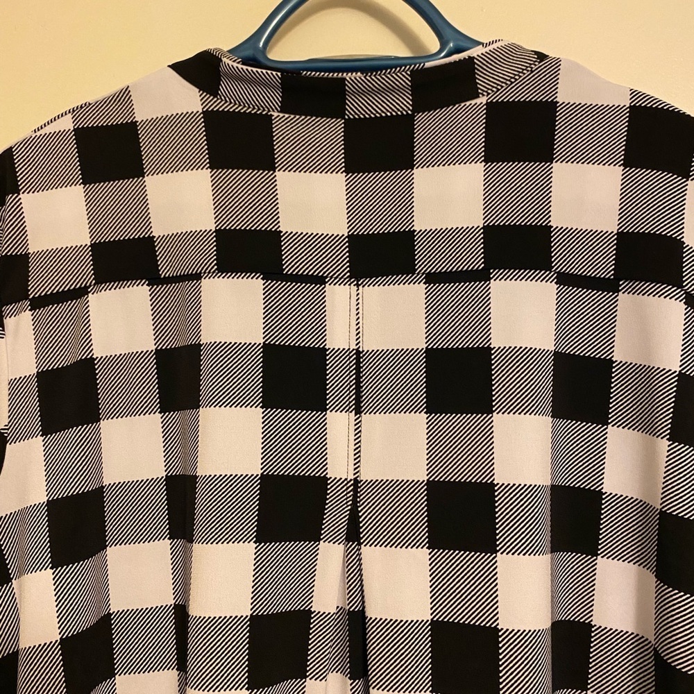 Cato Black and White Plaid Shirt - Picture 4 of 7